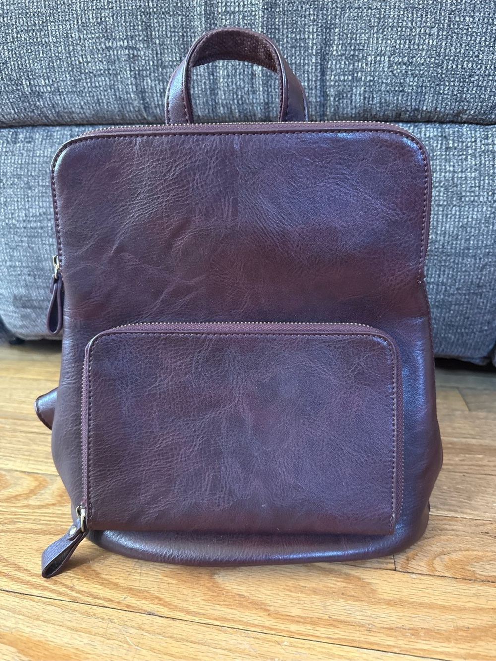 Joy Susan backpack purse- maroon dark red